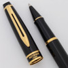 Waterman Expert II Rollerball Pen - Black Lacquer, GT (Excellent , Works Well)