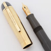 Eversharp Skyline Demi Fountain Pen (1940's) - Grey w Gold Cap, Fine Manifold 14k Nib (Superior, Restored)