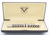 Visconti Skeleton Ag 925 Fountain Pen (2005) - Titanium over Sterling, Black Lucite, C/C, 14k Medium Nib (Excellent + in Box, Works Well)