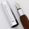 Faber-Castell Ondoro Fountain Pen - Smoked Oak, Chrome Cap, Medium Nib (Excellent , Works Well)