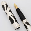 Unknown Eye Dropper Pen - Sterling Filigree, Flexible Fine Warranted 14k Nib (Very nice condition, Restored)