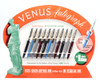 Venus Autograph Fountain Pen Shop Display w 12 Pens - Various Colors, Cardboard Display Stand, Various Nibs (New Unrestored Pens)
