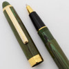 Recife Modele Depose Rollerball Pen (1990s/2000s) - Green Ripple Ebonite  (Very Nice, Works Well)