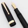 Conway Stewart 100 Fountain Pen (1950s) - Black,  14k Flexible Medium Left Oblique Duro Nib (Excellent, Restored)