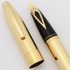 Sheaffer Legacy 2 Fountain Pen (2003-08) - Deep Cut Linear Gold Plate - Jim Gaston Special Edition, Touchdown, Left Oblique 18k Nib (Excellent +, Works Well)