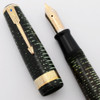 Parker Vacumatic Maxima Fountain Pen (1941) -  Green Pearl,  Speedline Filler, 14k Fine  Nib (Excellent, Restored)