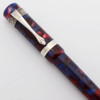 Ancora LE Ballpoint Pen (2002) - Blue and Red Marble w/Sterling Trim (Near Mint, Works Well)