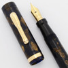 Conklin Endura Imperial Fountain Pen (1920s) - Purple & Bronze w/Gold Trim, Lever Filler, Fine Flexible Nib (Excellent, Restored)