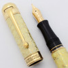 Aurora Jubileum Limited Edition Fountain Pen - Ivory Lacquer, GP Trim, 18k Medium Nib (Near Mint, Works Well)