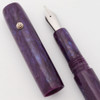 PSPW Prototype Fountain Pen - Purple and Blue Alumilite, Tiered Sterling Roll Stop, #6 JoWo Nibs (New)