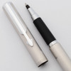 Parker Arrow Rollerball Pen (1980) - Brushed Stainless Steel, Chrome Trim (Excellent, Works Well)