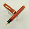 Vintage Oversized  Fountain Pen  - Orange & Cream,  Flex Royal Nib (Excellent, Restored)