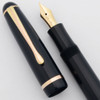 Montblanc 344 Fountain Pen (1950s) - Basic Black, w/GT,  Piston Filler,  14k Flexible Extra Fine Nib (Excellent, Works Well)