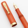 Waterman 52 V Fountain Pen - Cardinal Red Hard Rubber with GF Trim, Fine Flexible Nib (Excellent, Restored)