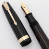 Parker Vacumatic Major Fountain Pen (1946) - Black w/GT,  Fine Nib (Excellent, Restored)