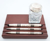 Cross 150th Anniversary LE 3-pc Set - Sterling Silver w Enamel, Cherry Storage Box, 18k Medium Nib (New in Box, Works Well)