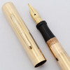 Conklin "All Metal" Fountain Pen (1920s) - Gold Filled Line Pattern, 14k Flexible Fine (Excellent +, Restored)