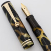 Wahl Eversharp Gold Seal Signature Fountain Pen (1920s) - Black and Pearl, Roller Clip, Full Size, Fine Semi-Flex Nib (Excellent, Restored)