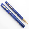 Conklin Endura Senior Fountain Pen Set - Lapis Blue, Fine Endura Nib (Excellent, Restored)