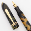 Pick Pen Co. Fountain Pen (1930s) - Black Pearl w/Gold Trim, Lever Filler, Flexible #1 Nib (Very Nice, Restored)