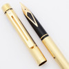 Sheaffer Targa 1005S Fountain Pen (1980s) - Gold Fluted,  C/C, 14k Medium Nib (New Old Stock in Box)