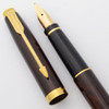 Parker 75 Fountain Pen - Thuya Brown Lacquer, Medium 14k Nib (Excellent, Works Well)