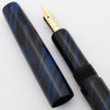 PSPW Prototype Blow Filler - Blue Mottled Nikko Ebonite, 14k Eversharp Flexible Stub Nib (New)