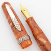 Stipula Etruria Fountain Pen - Alter Ego Celluloid, Sterling Trim, C/C, Medium 14k Nib (Near Mint, Works Well)