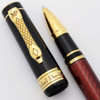 Michel Perchin Limited Edition Rollerball Pen (30/188) - MG5, Red w Black, Vermeil (Excellent, Works Well)