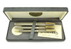 Sheaffer Silver Imperial 3 Piece Set - Sterling Diamond Design, Fine 14k Nib (Excellent, Boxed)