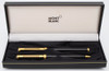 Montblanc Noblesse Oblige Fountain & Ballpoint Set (1990s) - Black with GP Trim, C/C, Medium 14k Nib (Excellent +,  In Box)