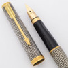 Parker 75 Premier Fountain Pen (France) - Sterling Cisele, Fine 18k Nib (Excellent +, Works Well)