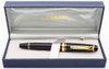Sailor Pro Gear II Realo Fountain Pen - Standard Size, Black w Gold Trim, Broad HB 21k Nib (Excellent + in Box, Works Well)