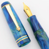 PSP Lotus Pens Limited Edition "Author" Fountain Pen - Blue Green Custom Alumilite, JoWo #6 nibs (New in Box)