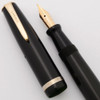 Parker Challenger Fountain Pen (Canada 1930s) - Tapered Clip, Black, Full Size, Fine Semi-flex Nib (Excellent, Restored)