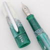 Benu Talisman "Mistletoe" Fountain Pen LE (2021)  - Green Sparkle, #076/300, C/C, Fine Steel Nib (Mint in Box, Working Well)