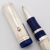 Montegrappa Cosmopolitan "Oceanic" Rollerball LE #242/500 (1998)  - Sterling Silver and Blue Lacquer (Excellent, Works Well)