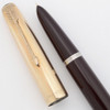 Parker 51 Aerometric Demi (1950) - Burgundy, GF Converging Lines Cap, Fine Nib (Excellent, Works Well)