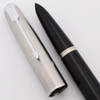 Parker 51 Aerometric Demi Fountain Pen (1950s) - Black, Lustraloy Cap, Medium-Fine (Excellent, Works Well)