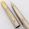 Parker T1 Fountain Pen (Hard to Find, 1970s) - Brushed Titanium, GP Trim, C/C, Medium Ti Nib (Near Mint, Works Well)