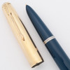 Parker 51 Aerometric Fountain Pen (1940s) - Teal, Converging Lines GF Cap, Extra Fine (Very Nice, Works Well)