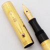 Waterman 0552 1/2 LEC Fountain Pen (1920s) - Gold Filled Checkerboard,  Lever Filler, Medium Flexible Ideal New York #2 Nib (Excellent +, Restored)