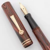 Wahl Gold Seal Fountain Pen Full Size (1920s) - Roller Clip, Rosewood w/GT, Lever Filler, Medium 14k Gold Seal Flexible Nib (Excellent, Restored)