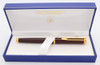 Waterman Gentleman Fountain Pen - Burgundy w/GT, C/C, Fine 18k Nib (Excellent in Box, Works Well)