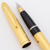 Sheaffer Crest Custom Fountain Pen (France) - 18k Gold Barrel & Cap, Short Two-Toned Triumph Nib (Excellent +, Works Well)