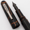 Conklin (Modern) All American Fountain Pen - "Reaper", Black w Orange, Omniflex Nib (Excellent, Works Well)
