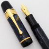 Montblanc Edgar Allan Poe Limited Edition Fountain Pen - Blue Marble with Black Ends, Gold Trim, Medium 18k Nib (Excellent in Box, Works Well)