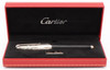 Louis Cartier Logo LE Fountain Pen (#0859/1847) -  Black Leather-Covered Barrel, PT-Plated Cap, Medium 18k Nib (Excellent in Box, Works Well)