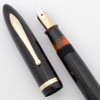 Sheaffer Balance Full Size Fountain Pen (1940s)  - Black, Lever Fill, Feather Touch 5 Fine Nib (Excellent, Restored)