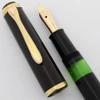 Pelikan 400 Fountain Pen Old Style (1952) - "Pelikan Trip" Black-Brown w/GT, Piston Filling System, Fine Flexible 14k Nib (Very Nice, Works Well)